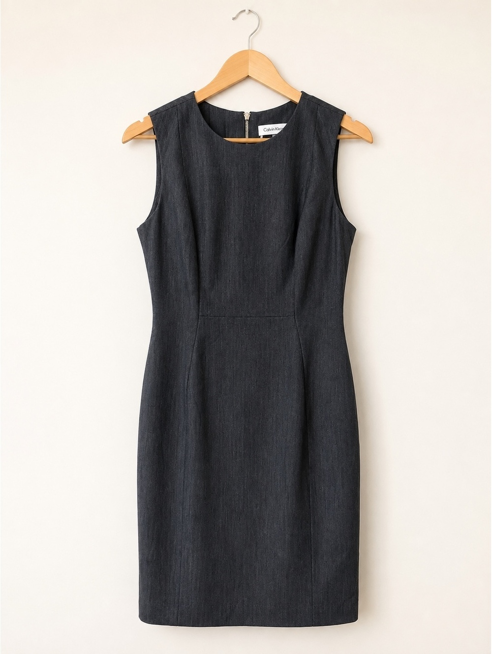 Calvin Klein Denim Sheath Dress Blue Size 6 NWT